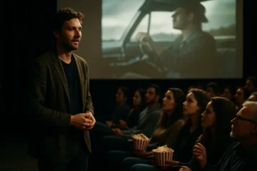 Doc.Boston Streaming audience watching documentaries on laptops and theater seats