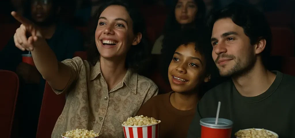 45-Day Theatrical Windows shown through a cinema auditorium and release calendar