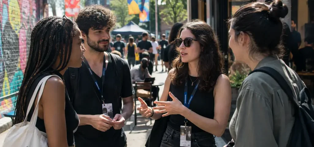 Bushwick Film Festival audience entering a Brooklyn screening venue