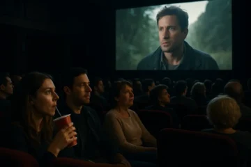 Cinema auditorium seats illustrating extended theatrical windows and release timing
