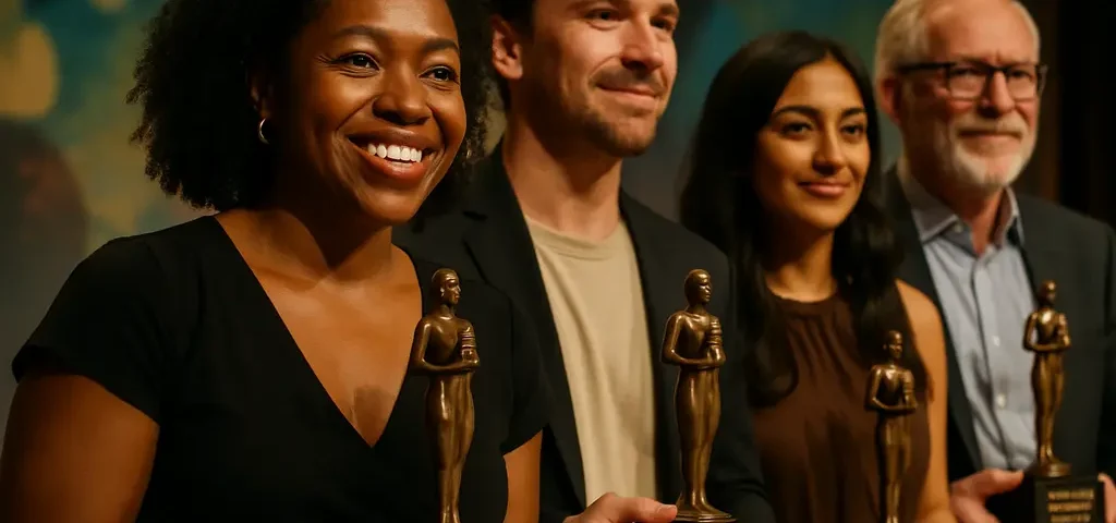 Mary Jane Coleman Award discussion at a film festival screening room