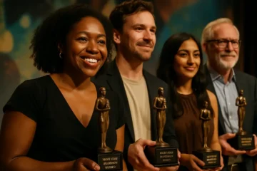 Mary Jane Coleman Award discussion at a film festival screening room