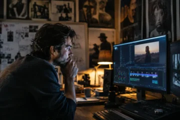 Paramount Warner merger analysis with an empty theater and film production notes